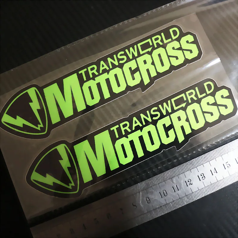 

1PCS Car Styling Sticker Decals for MOTOCROSS TRANSWORLD Reflective sticker