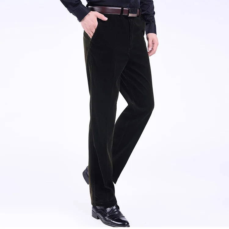 Corduroy Pants Loose Middle-aged Mens Dad In Autumn and Winter 2018 Male Casual Trousers Plus Size |
