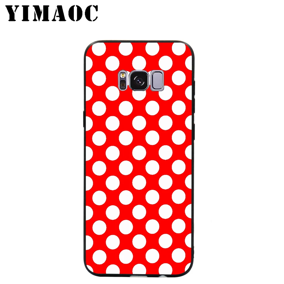 YIMAOC Polka Dots Feather Soft Case for Samsung Galaxy S10 S10e S9 S8 A6 Plus S7 S6 Edge A7 A5 A3 J6 Note 9 8 |
