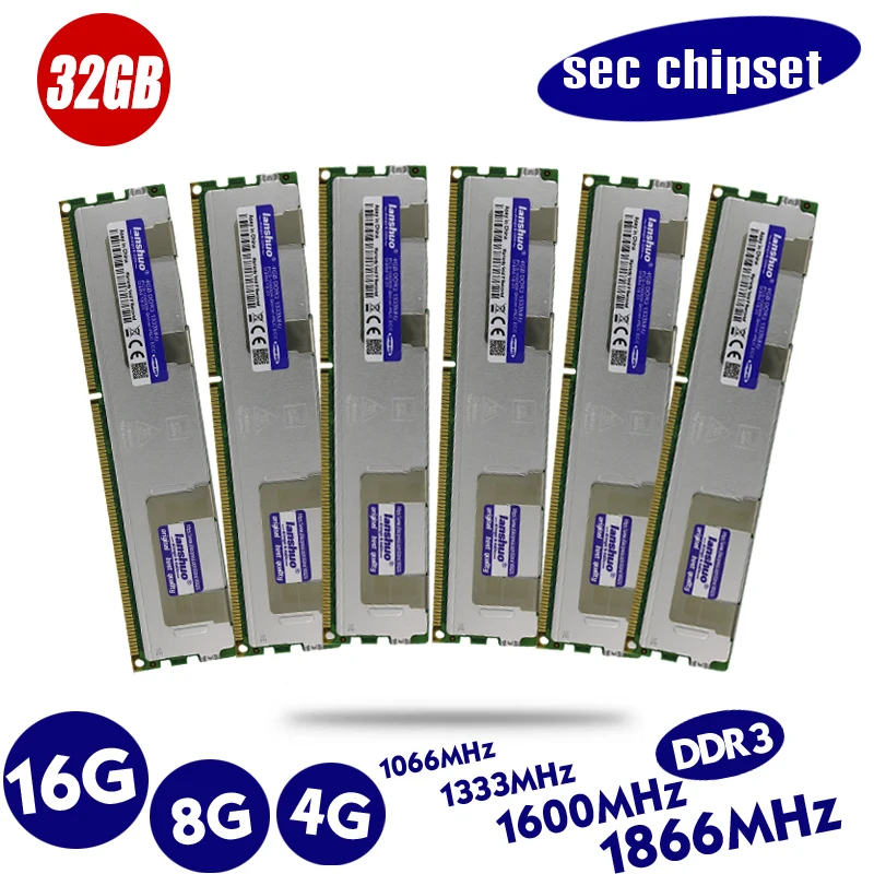 4 Гб DDR3 1333 МГц 1600 МГц 1866 МГц 4G 1333 1600 1866 радиатор REG ECC Серверная память 8 ГБ 16 ГБ 8 ГБ 16 ГБ ram x79 x58 LGA 2011 huanan