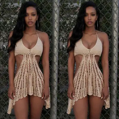 Сексуальный женский купальник бикини с открытой спиной ажурный Пляжное