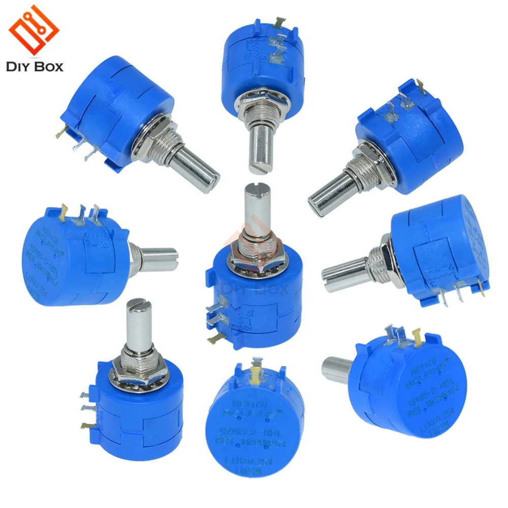 2 шт. прецизионный многооборотный потенциометр 3590S 103L 10K ohm 10 колец регулируемый