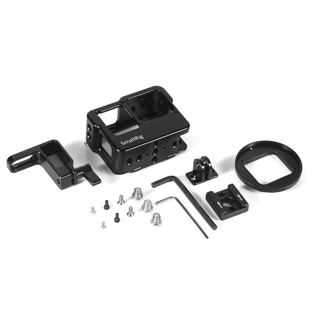 Камера для видеосъемки SmallRig черная клетка GoPro HERO7/6/5 с адаптером Gopro mic крепление