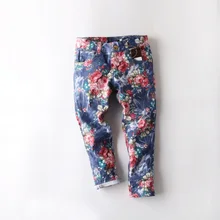 Детские джинсы новые модные весенне осенние тонкие для девочек