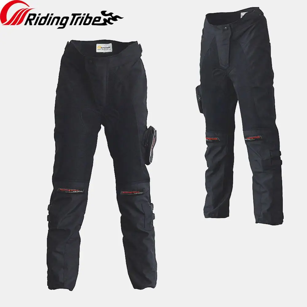 Summer Men Motorcycle Pants Riding Protective Trousers Rally Motocross Breathable Warm Rider Clothing With Kneepads HP-02