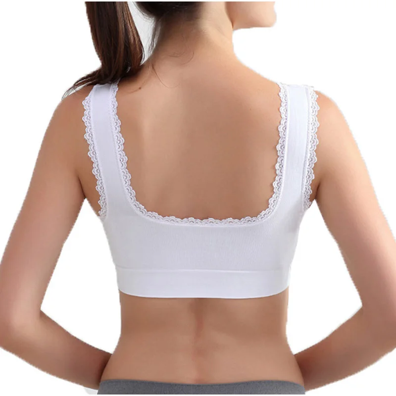 WANAYOU Lace Solid Sports Bra,Plus Size XXL XXXL U Back Seamless Sports Bra Top,Padded Wirefree Breathable Yoga Bra for Women