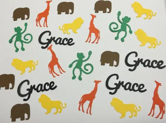 personalized name Safari wedding birthday Confettis Table Scatter baby bridal shower bachelorette Party decorations | Дом и сад