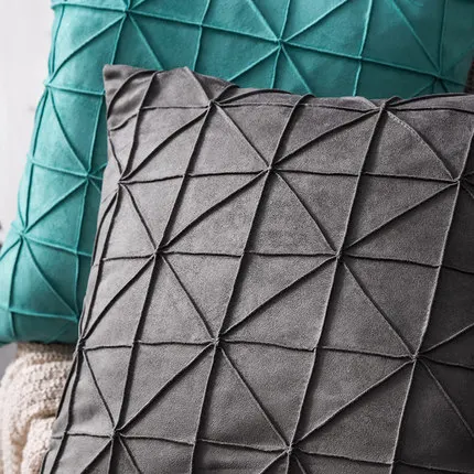 Подушка в скандинавском стиле Однотонная легкая наволочка для гостиной без