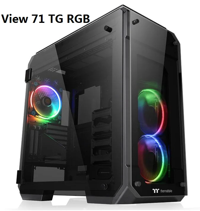 Tt View 71 TG/View 71 TG RGB шасси(3* RGB вентилятор/5 мм закаленное стекло/модульная/Поддержка 420 воды ряд