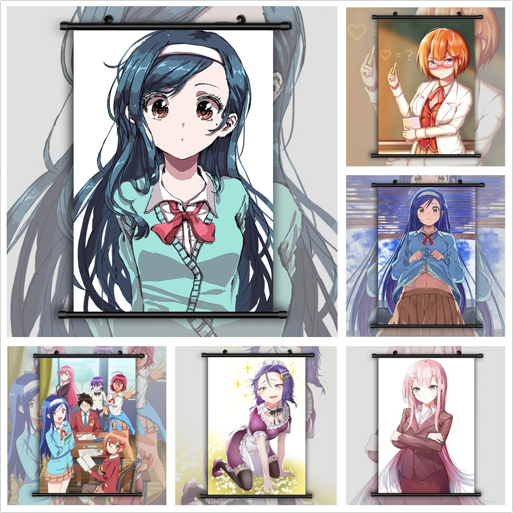 Мы никогда не учимся Furuhashi Fumino Kominami Asumi Аниме Манга настенный постер прокрутка A |