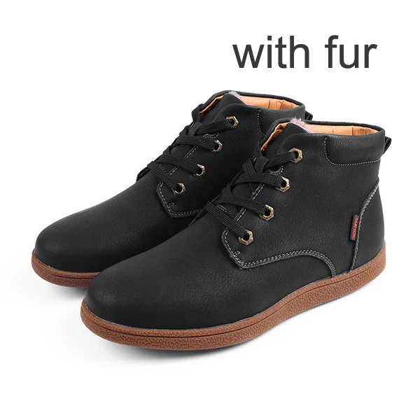 Black with fur YIGER/Новые мужские хлопковые ботинки зимние ботинки мартинсы теплые мужские ботильоны Большие размеры 38-47, повседневная мужская обувь на шнуровке 184 - Цвет: Black with fur