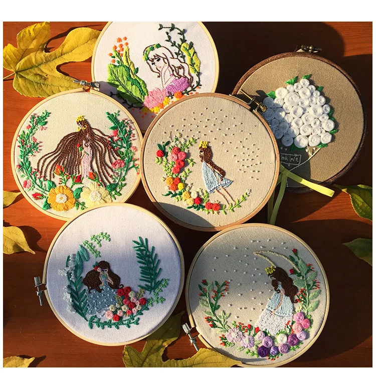 Diy Embroidery Material Package Beginners Manual Basic Fabrics Kit 3D Embroidery Ribbon Embroidery bead embroidery applique