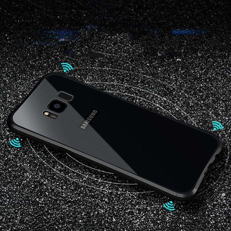 Роскошный чехол для Samsung Galaxy S8/S8 Plus 2 в 1 тонкая металлическая рамка + акриловая