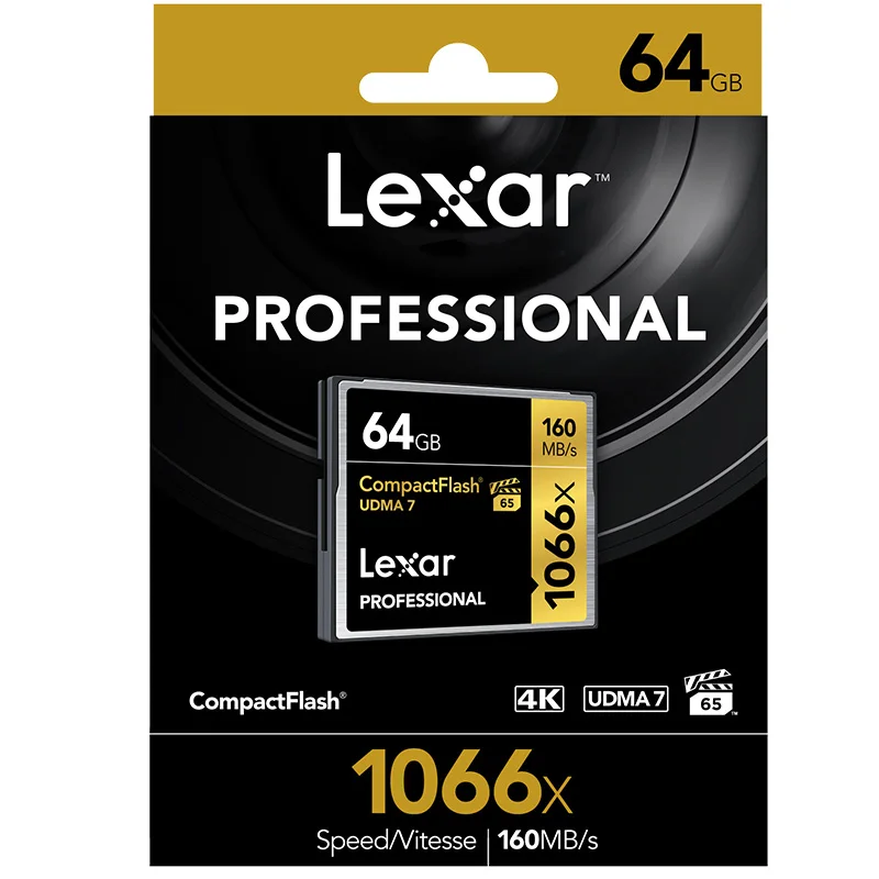 Lexar CF Card 1066x 64 GB Up to 160MB/s Professional Compactflash cards Flash Memory card for Full HD/3D and 4K video memoria