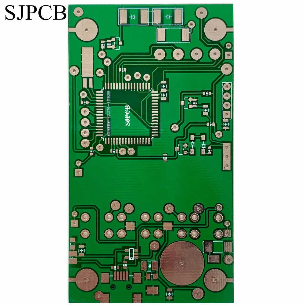 SJPCB простой двусторонний контур с металлизированными отверстиями Vias