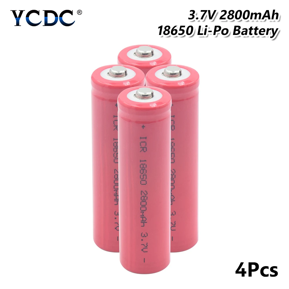 1/2/4 шт 3,7 V 18650 2800 мАч светодиодный фонарик Мощность банк фонарик переговорные Замена ячеек аккумуляторы ICR 18650 литий-ионный аккумулятор Батарея