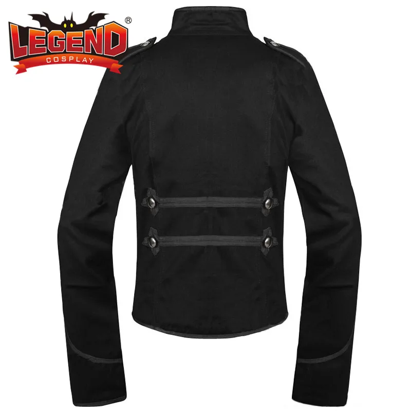 Emo Black My Chemical Romance Военная парадная куртка, костюм для взрослых на Хэллоуин, карнавальный костюм