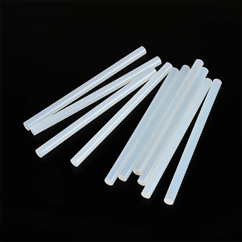 

10pcs 7x128mm Hot Melt Gun Glue Sticks Transparent Adhesive Home Power Heat Pistol Accessory Jewelry Crafts DIY Repair Toys