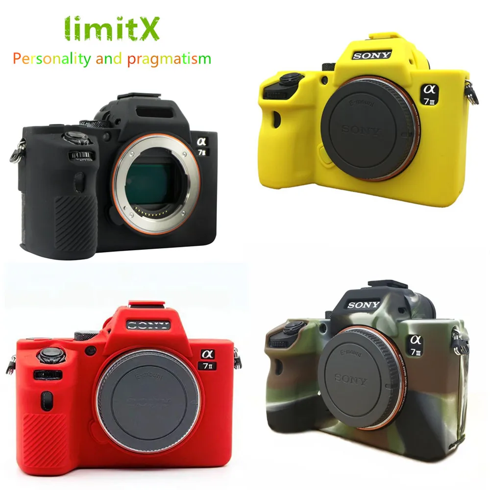Силиконовый кожаный брони чехол для камеры защитный корпуса Sony Alpha A7 II A7R A7S III IV A7M2