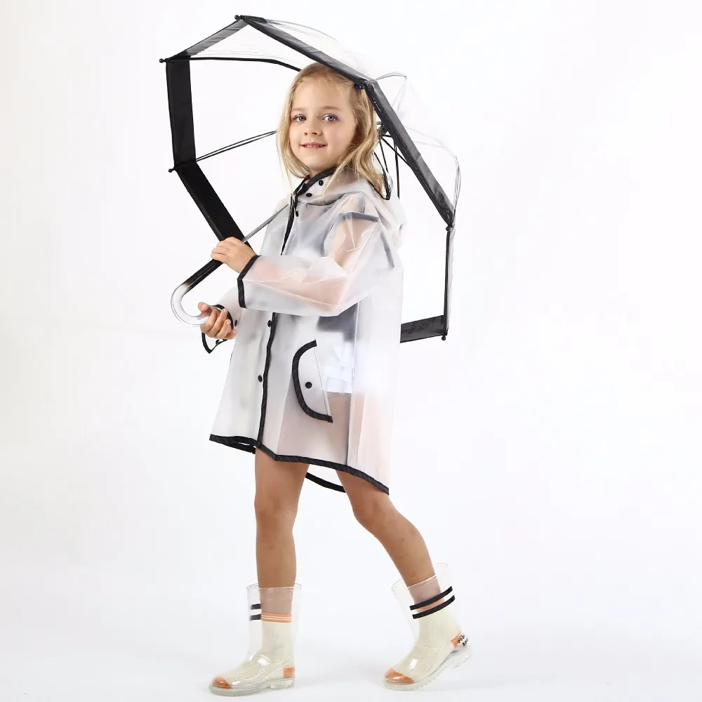 

Celveroso Kids Transparency Waterproof Rain Coat Polyester Boys Clothes Fashion Raincoat Children Baby Girls Jacket Coat Rainsut