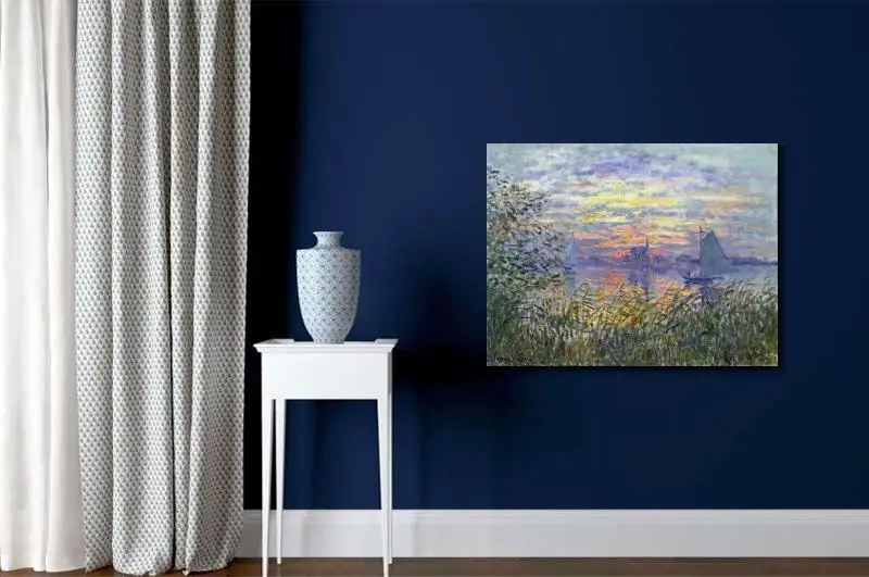 Ручная роспись маслом Клода Мона холст искусства Закат на сиен высокое качество