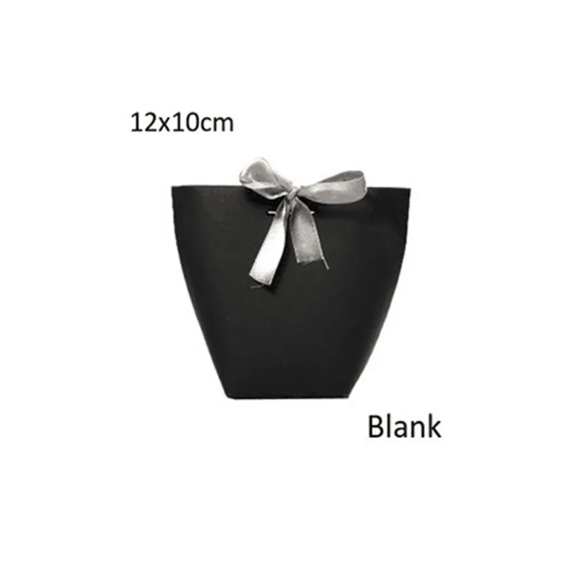12x10cm blank 2/5/10/20/50 шт высококлассные черный, белый цвет бронзового цвета "," конфетная сумка "спасибо" коробка для свадебного подарка посылка День рождения пользу - Цвет: 12x10cm blank