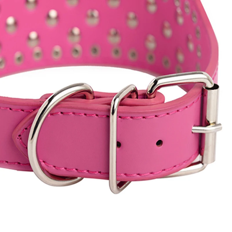 Лидер продаж модный ошейник из искусственной кожи для собак и кошек шипованные