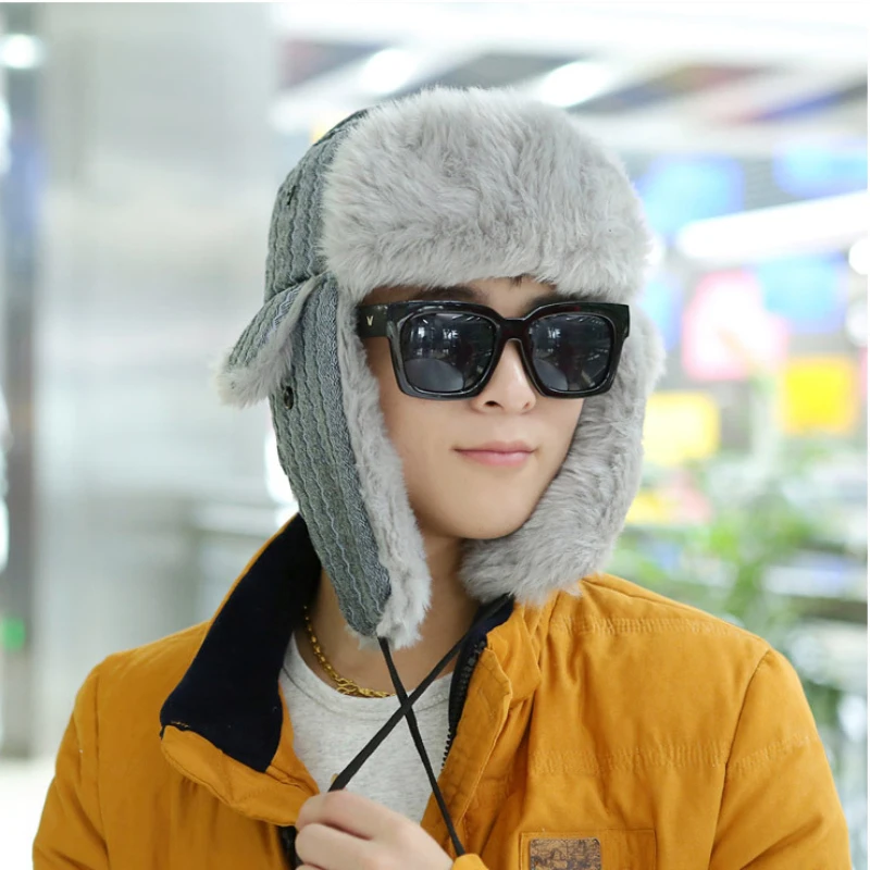 HT542 Новые популярные русские шапки для зимы унисекс головные уборы мужские