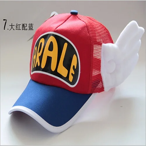 Новое поступление Аниме Косплей дышащая сетчатая шапка шапки Dr. Slump Arale Крылья Ангела летняя красочная сетчатая Кепка Для Взрослых размер регулируемый - Цвет: Color 7