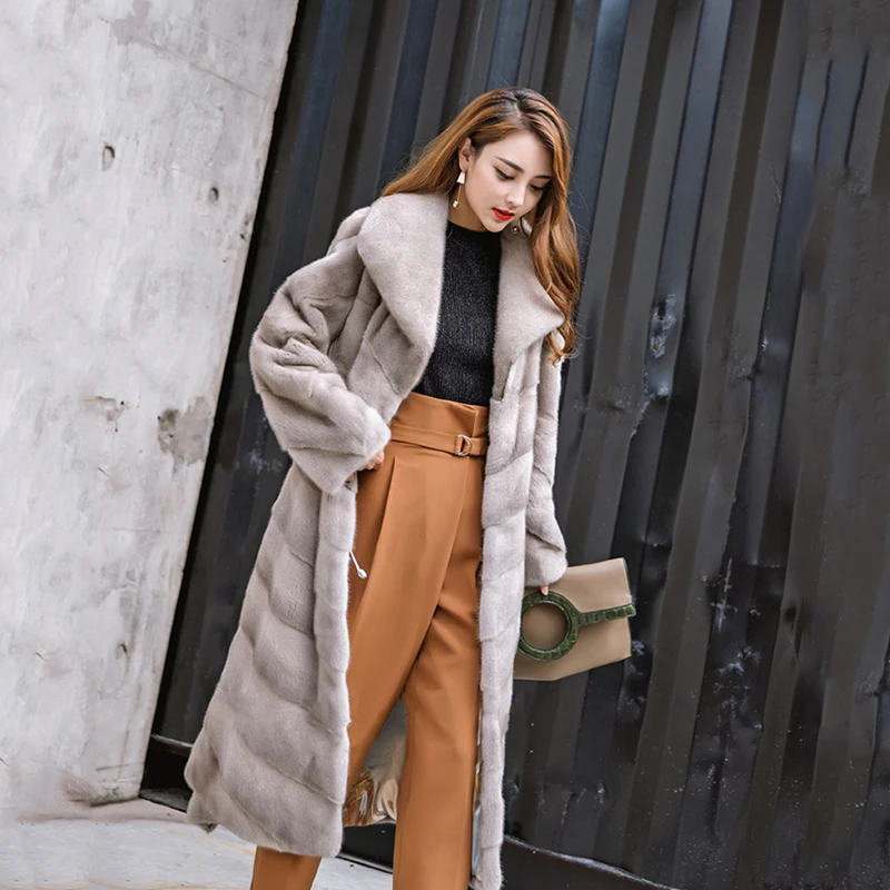 Женское вельветовое пальто LVCHI повседневное Свободное макси в стиле ласточкин