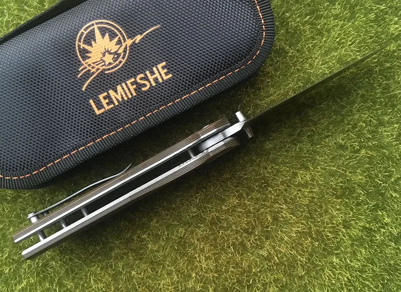 LEMIFSHE 100ns Флиппер складной нож D2 лезвие G10 + Сталь ручки Открытый Отдых фрукты для