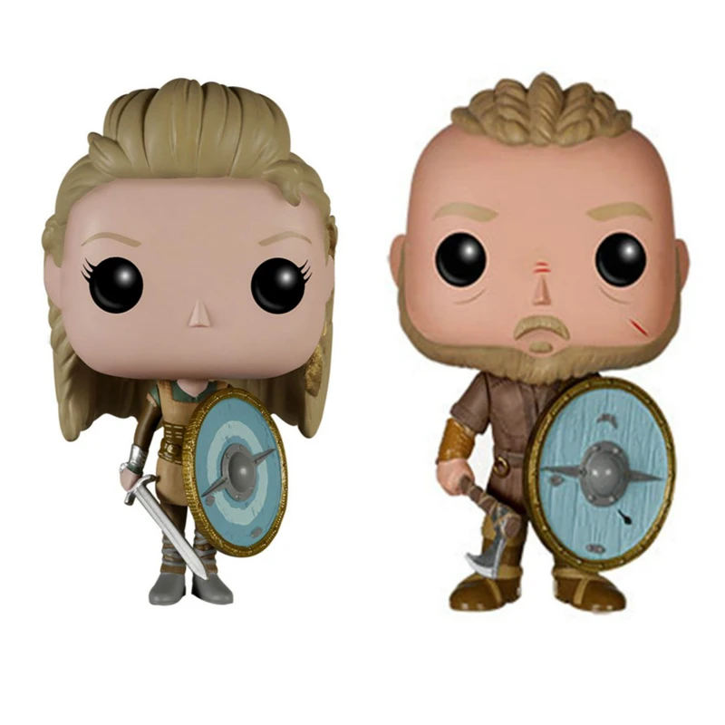 Vikings Ragnar Lothbrok 177 & Lagertha 178 виниловые фигурки игрушки модели Подарочные|Игровые и