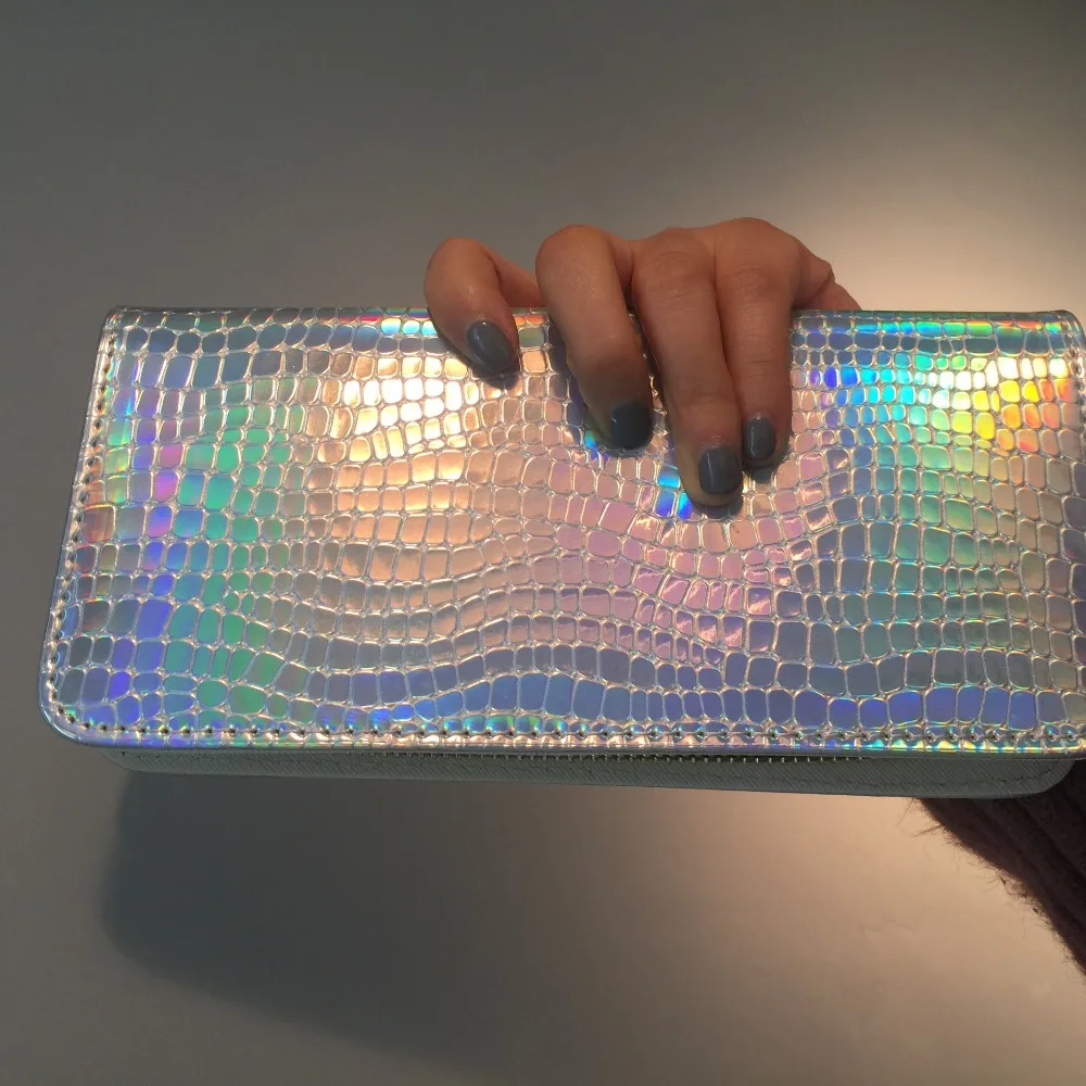 Fashion Female Laser Shining Snake Wallet Colorful PU Leather Long Zipper Coin Purse Change Phone Clutch Bag Carteira Feminina | Багаж и