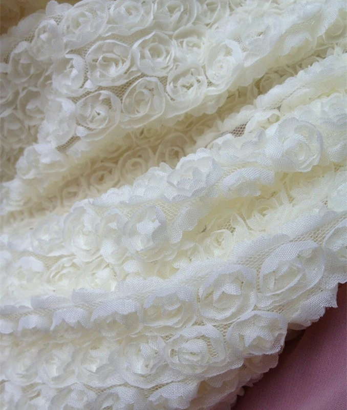 1 ярд/лот гипюр имитация цветов шифоновое кружево многоцветное Двухслойное