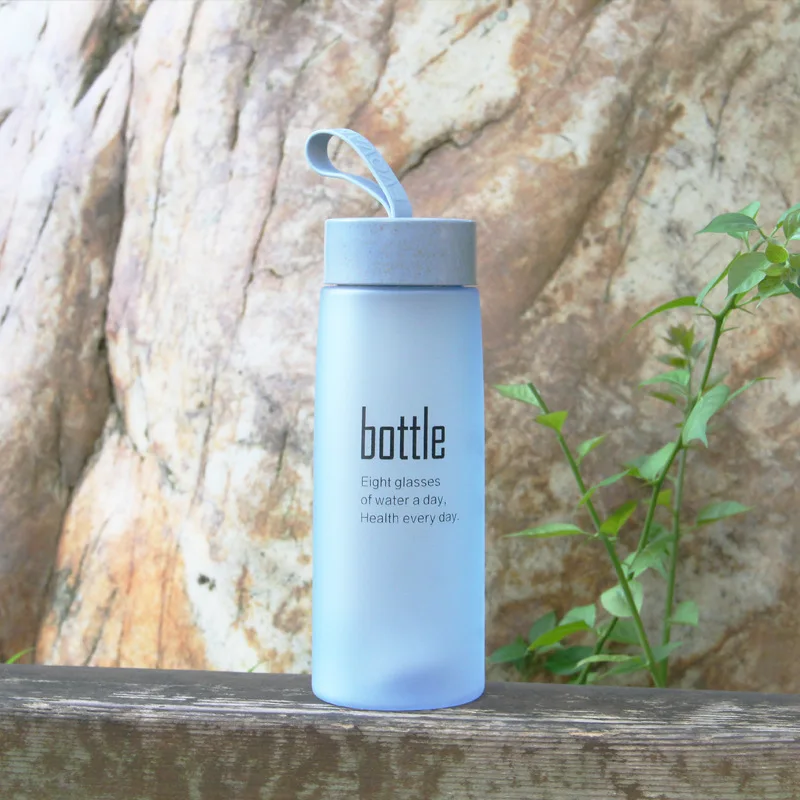 520ML Creative Sports Water Bottle Wheat Straw Cover Healthy PC Plastic Outdoor Travel Student Frosted Drinkware | Дом и сад