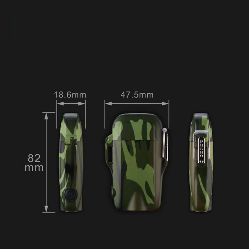 Новая уличная USB Зажигалка Водонепроницаемая перезаряжаемая камуфляжная