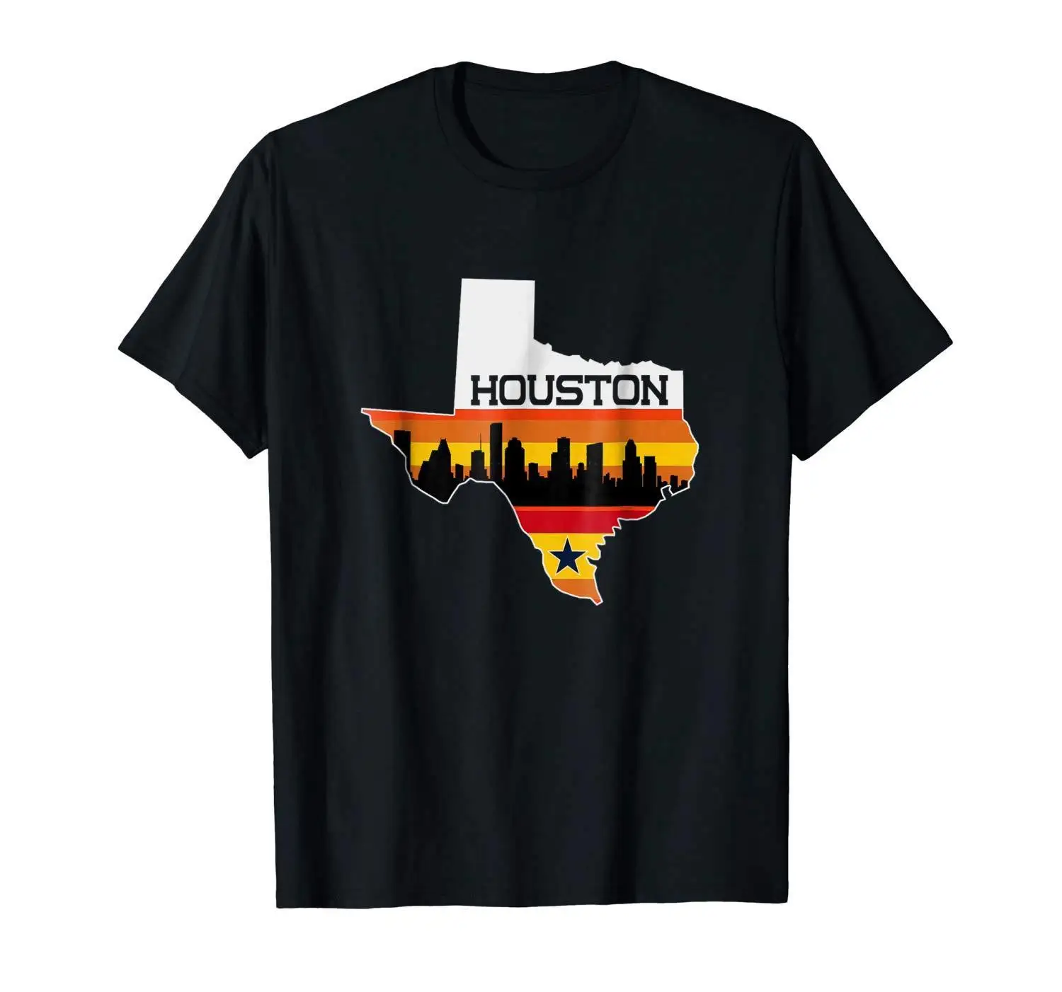 Houston Baseball Throwback Ретро Астро полоса черная футболка крутая Повседневная Мужская