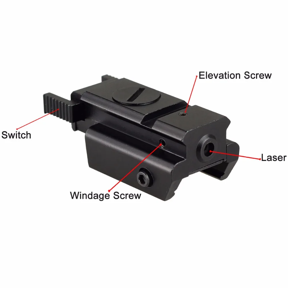 VERY100 Tactical Red Dot Laser Sight Scope With Mount 20mm Compact For Pistol Gun Rifle | Спорт и развлечения