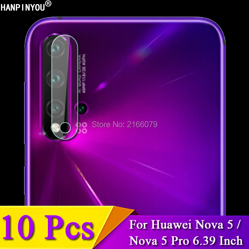 

10 шт./партия для huawei Nova 5/Nova 5 Pro 6,39 "прозрачная задняя защита для объектива камеры Защитная крышка мягкий закаленный защитный из стеклянной пл...