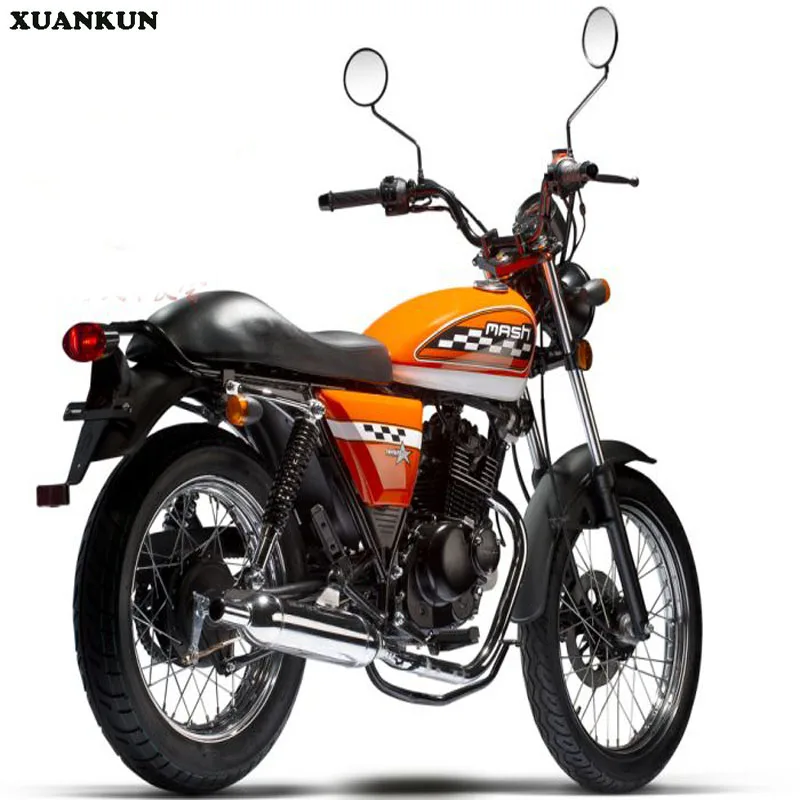 XUANKUN Cafe Racer 125/200 мотоциклы с гальваническим покрытием выхлопная труба глушитель