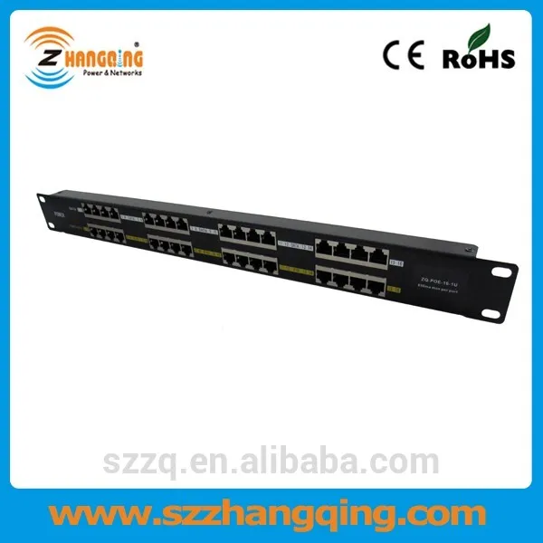 For Security Protection 16 Port PoE Injector Midspan Passive Panel With 48V 120W Power Supply | Безопасность и защита