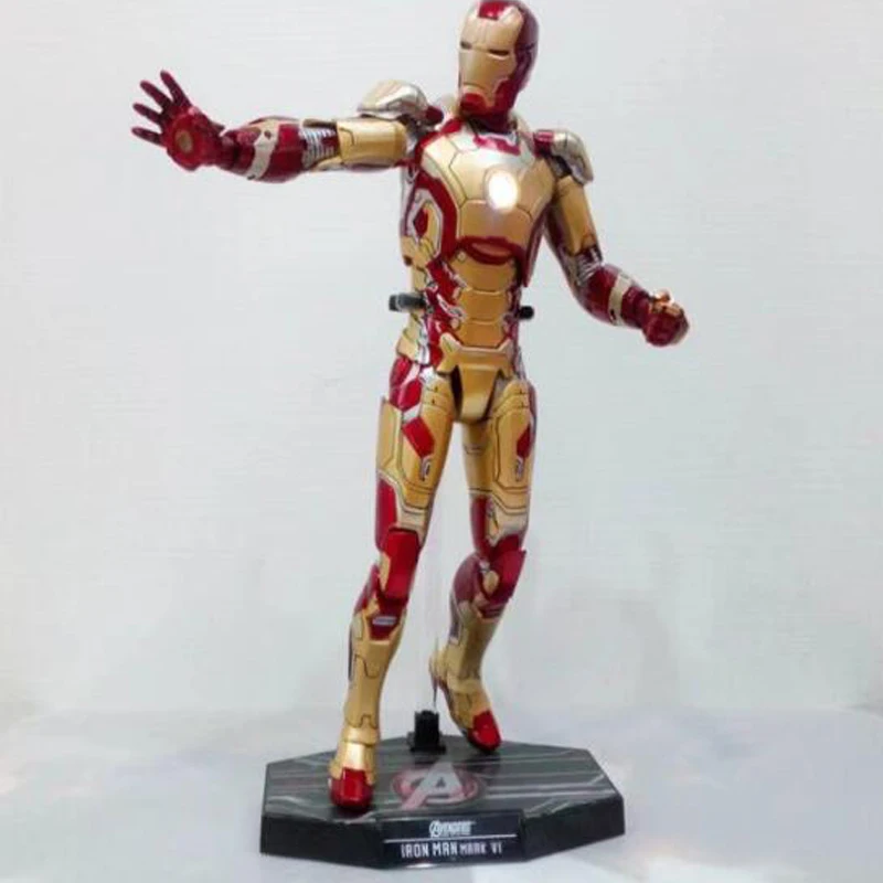 HA CONDOTTO LA Luce HC Железный человек Марка MK 42 ROSSO x ORO ПВХ фигурка Da Collezione модель игрушки