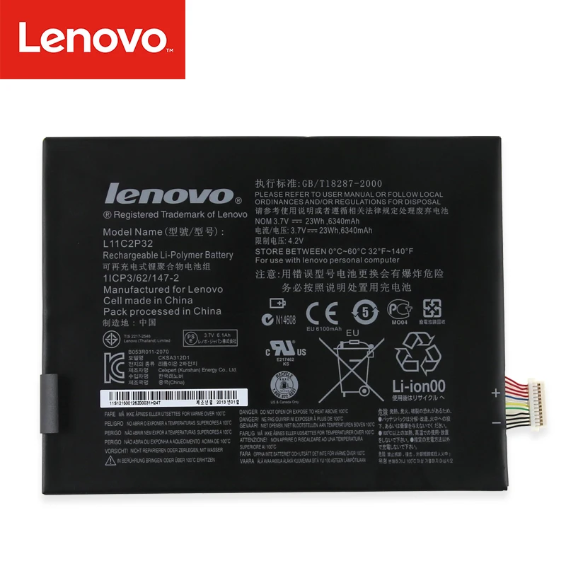 Оригинальный аккумулятор для ноутбука Lenovo IdeaTab S6000 Idea Tab S600H Аккумулятор L11C2P32 23Wh 6340