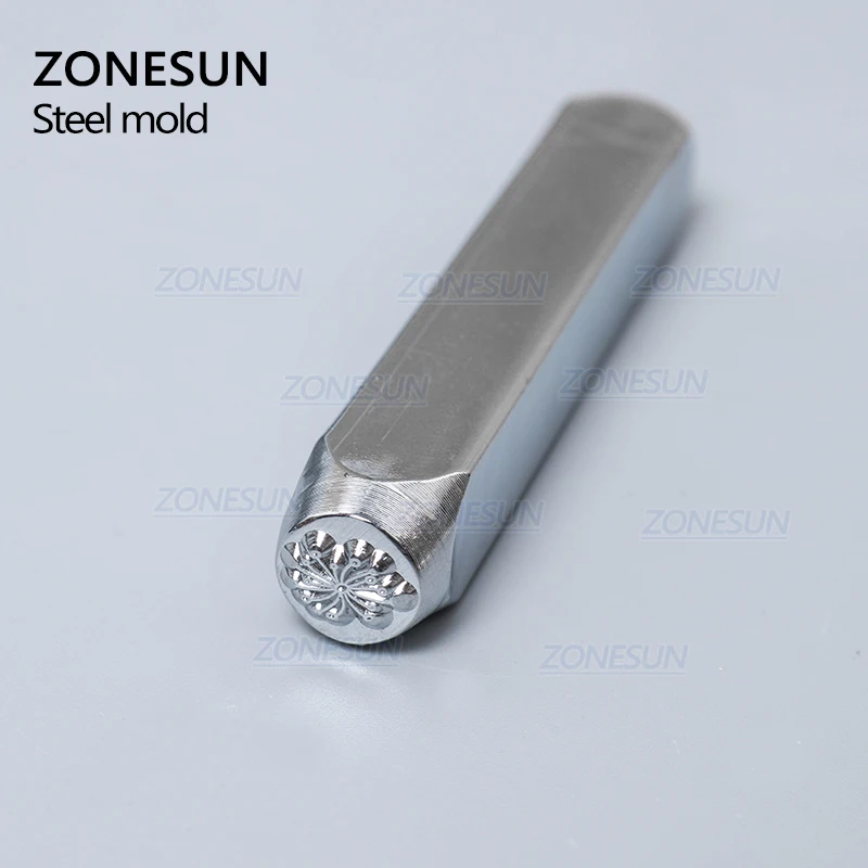 ZONESUN ювелирные изделия с изображением одуванчика штамповка металла алфавита логотип стальные штампы формы маркировка инструмент удар штампа для Золотого кольца браслет ожерелье