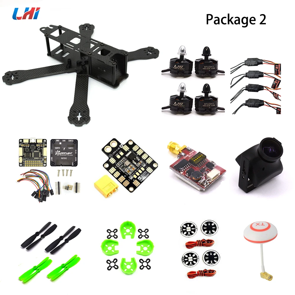LHI RC drone frame kit 220 мм omnibus f4 управление полетом DX2205/2306 бесщеточный двигатель Airbot wraith 35A ESC Квадрокоптер с камерой