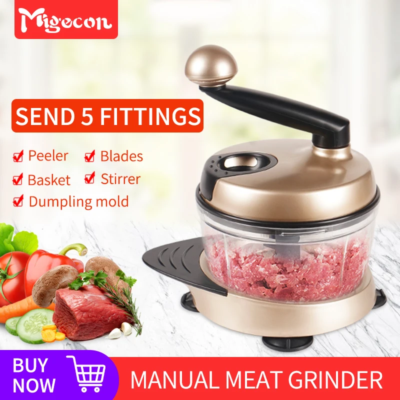 Migecon 1.5L кухонная мясорубка измельчитель овощей бытовая ручная кухонный комбайн