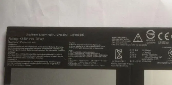 ALLCCX Высококачественный аккумулятор для мобильного телефона C12N1320 ASUS Transformer Book T100AT