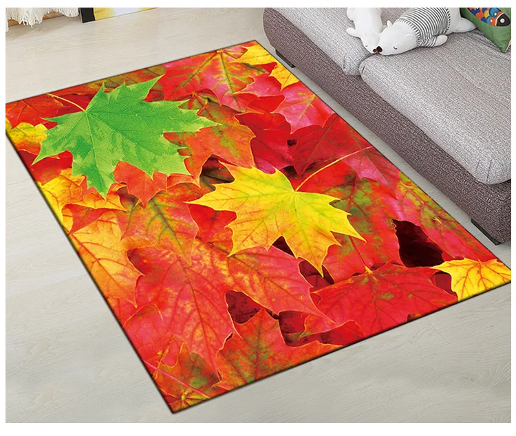 Leaf 04 Zeegle домашний декор Ковровые Коврики Нескользящие кухонные коврики 3D ковер для журнальный столик для гостиной напольные коврики впитывающие коврики для спальни - Цвет: Leaf 04