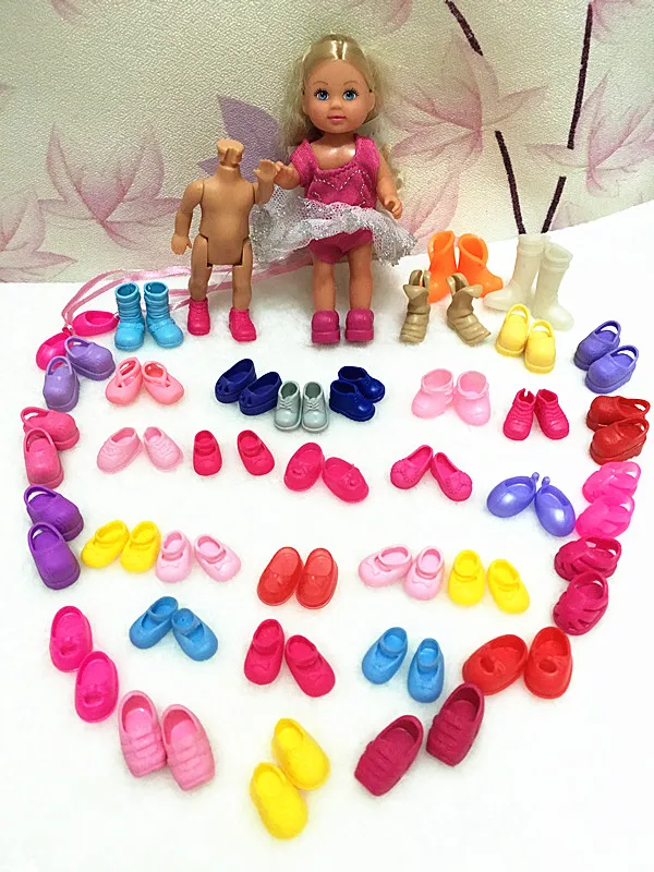 Новая одежда с множеством вариантов на выбор 10 пар/лот милые Kelly куклы обувь