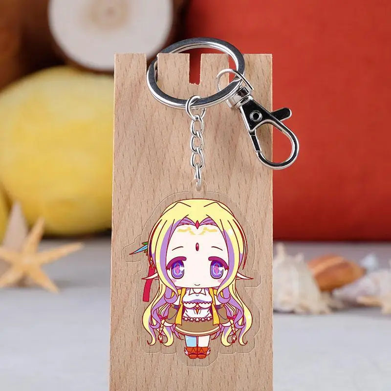 Брелок для ключей с рисунком из мультфильма No game Life держатель автомобиля подарок